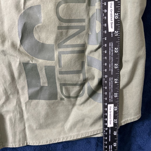 Ecko Unltd Mens Button Up Shirt Army Green Size XXL LS Logo Spellout Military - Picture 12 of 15